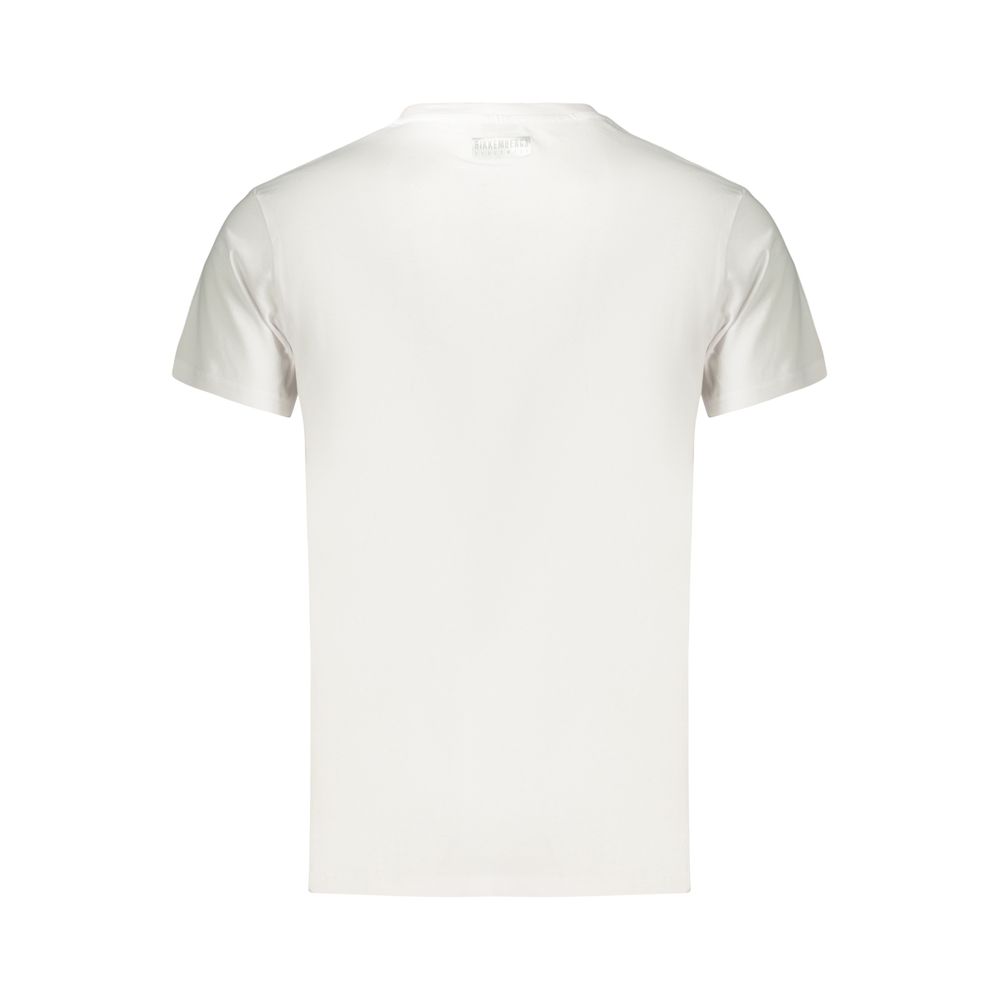 Bikkembergs White Cotton Men's T-Shirt - Trendy & Comfortable