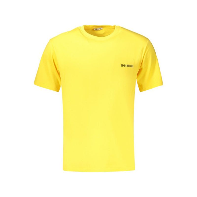 Bikkembergs Yellow Cotton Men's T-Shirt - Bold Style Statement