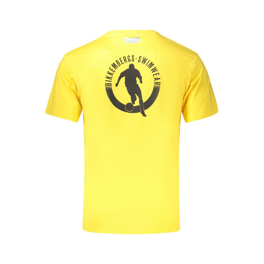 Bikkembergs Yellow Cotton Men's T-Shirt - Bold Style Statement