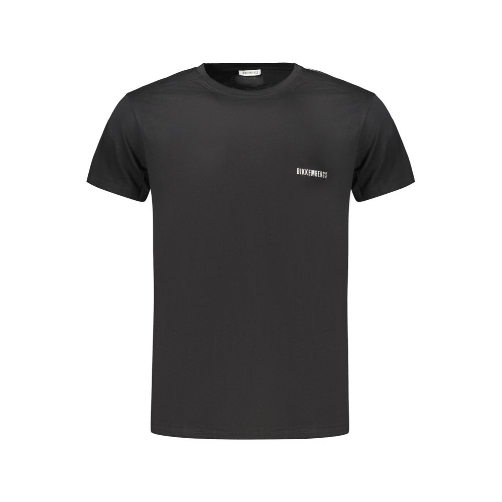 Bikkembergs Black Cotton Men's T-Shirt with Logo Print