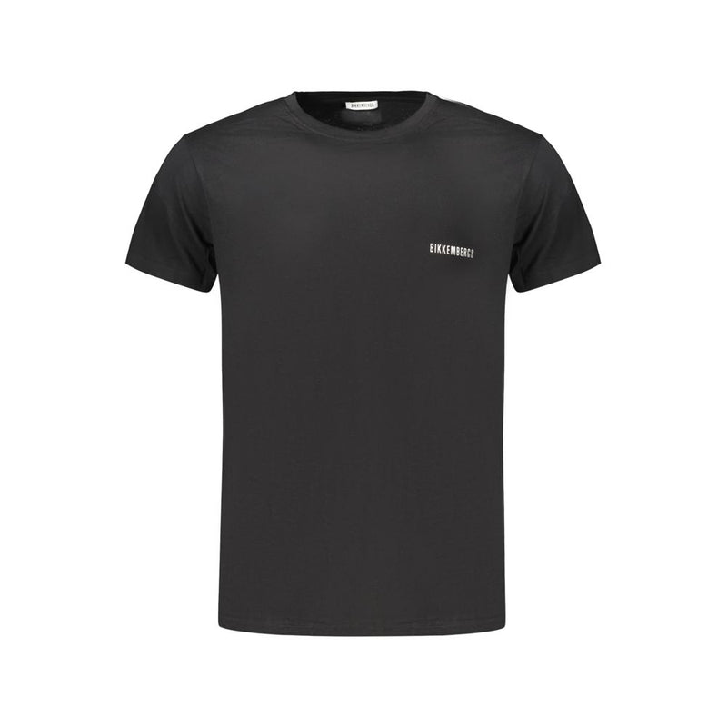 Bikkembergs Black Cotton Men's T-Shirt with Logo Print