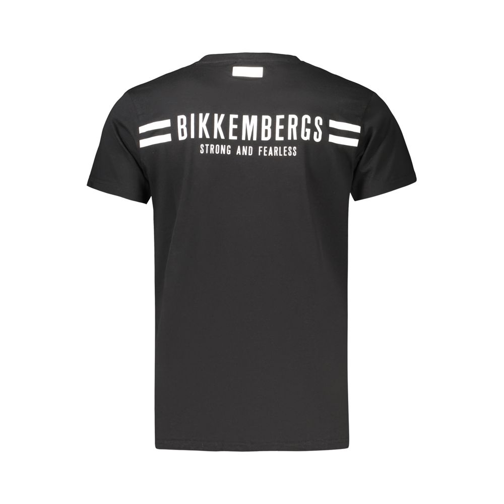 Bikkembergs Black Cotton Men's T-Shirt with Logo Print