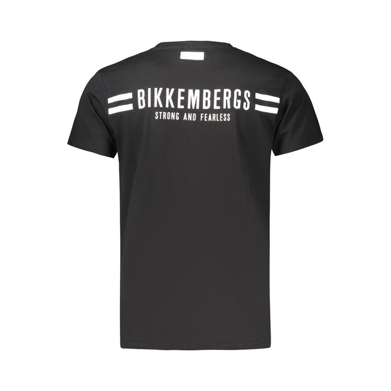 Bikkembergs Black Cotton Men's T-Shirt with Logo Print