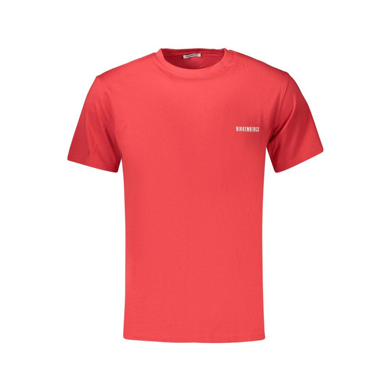 Bikkembergs PUPINO T-Shirt en Coton Rouge pour Homme
