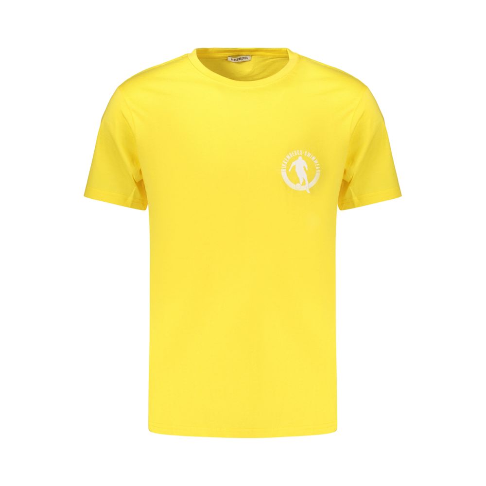 Bikkembergs PUPINO Yellow Cotton Men's T-Shirt