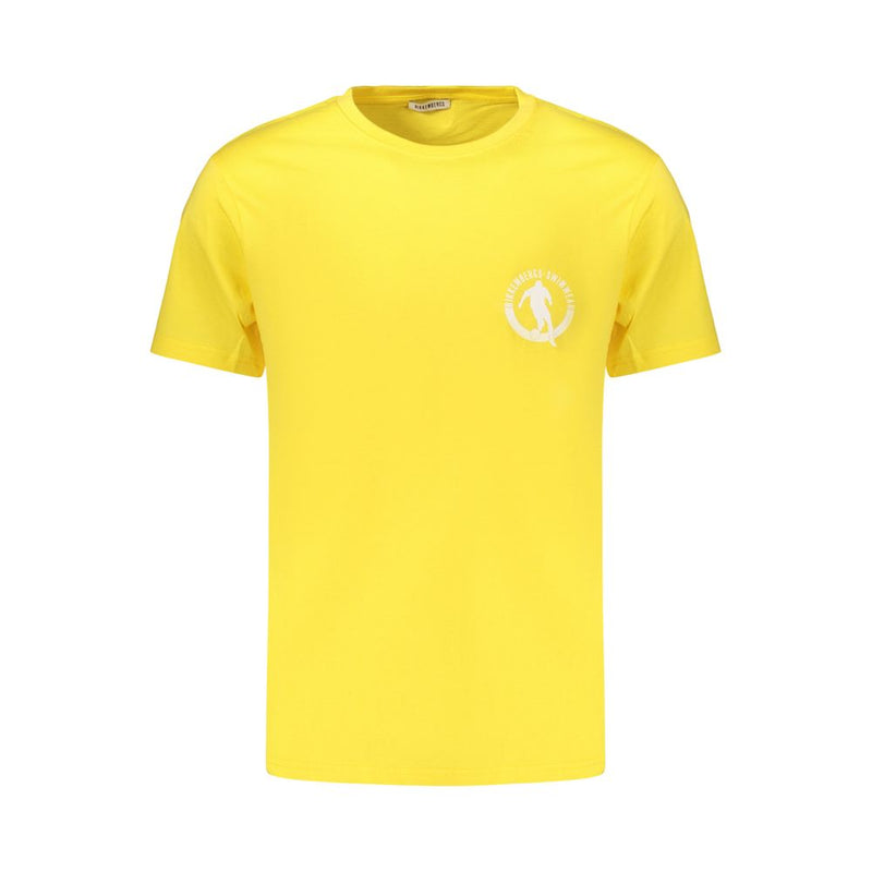 Bikkembergs PUPINO Yellow Cotton Men's T-Shirt