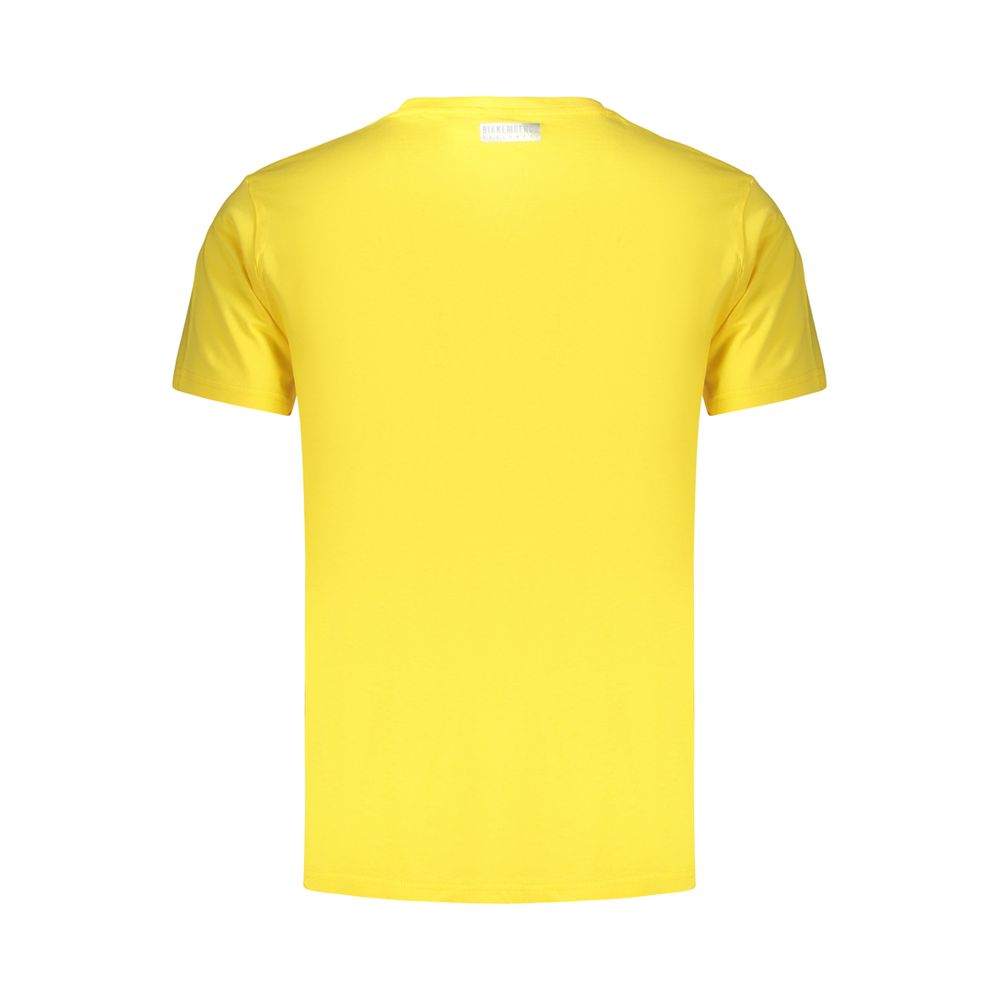 Bikkembergs PUPINO Yellow Cotton Men's T-Shirt
