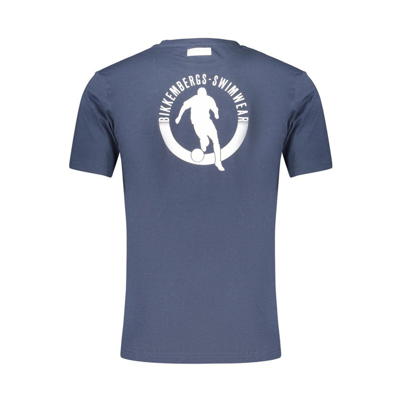Bikkembergs PUPINO Blue Cotton Men's T-Shirt