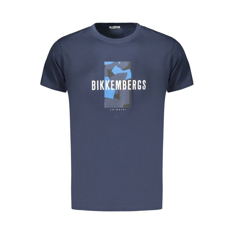 T-shirt Bikkembergs bleu en coton pour homme