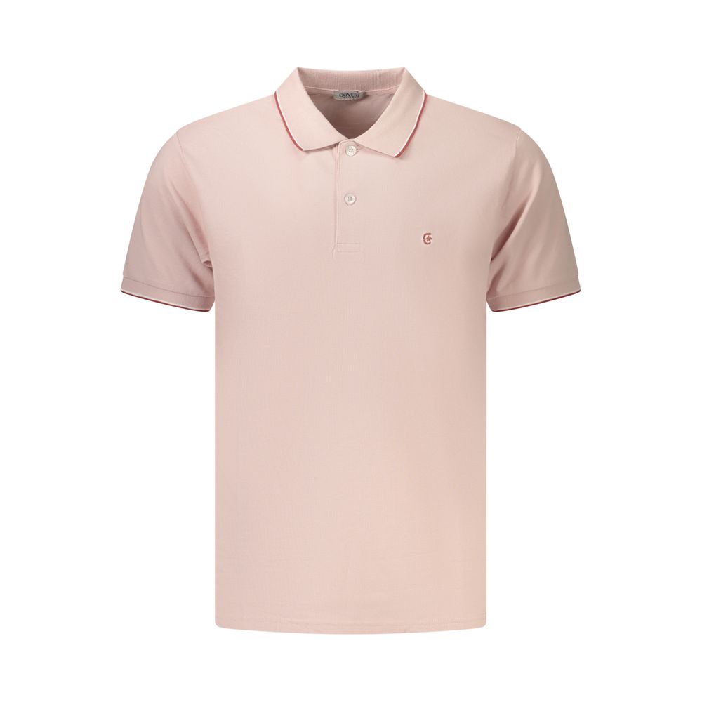 Coveri Moving Pink Cotton Men's Polo Shirt