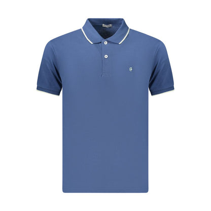 Coveri Moving Blue Cotton Polo Shirt