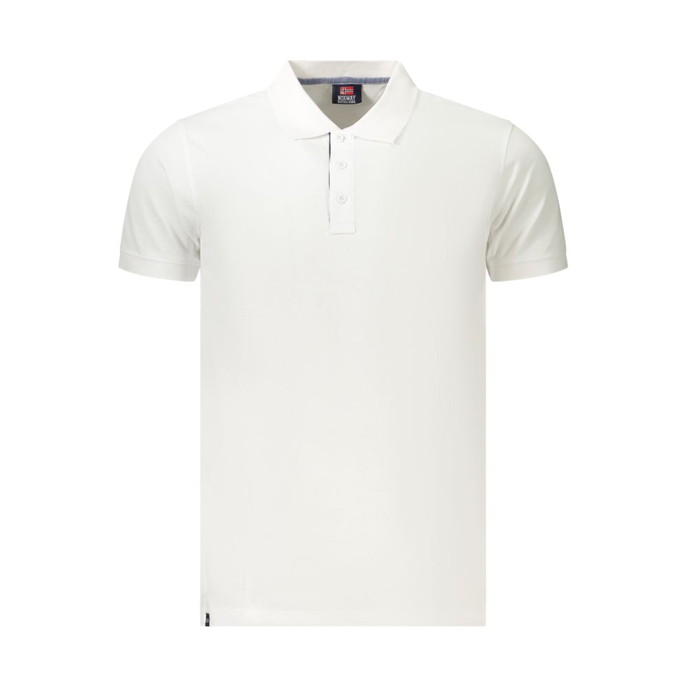 Norway 1963 White Cotton Men's Polo Shirt - Classic Style