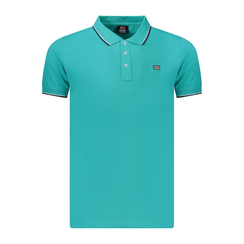 Polo Azzurro en Coton pour Hommes - Norway 1963