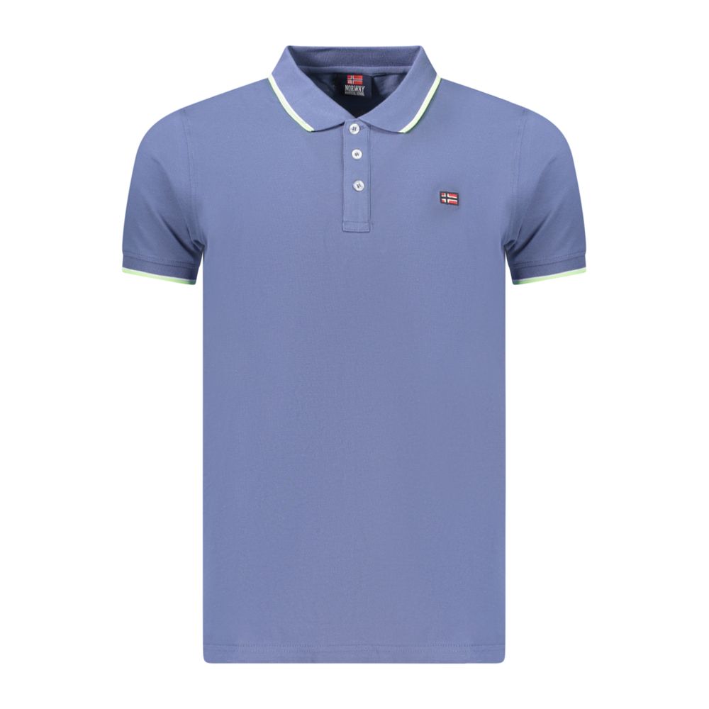 Norway 1963 Blue Cotton Men's Polo Shirt - Stylish & Versatile