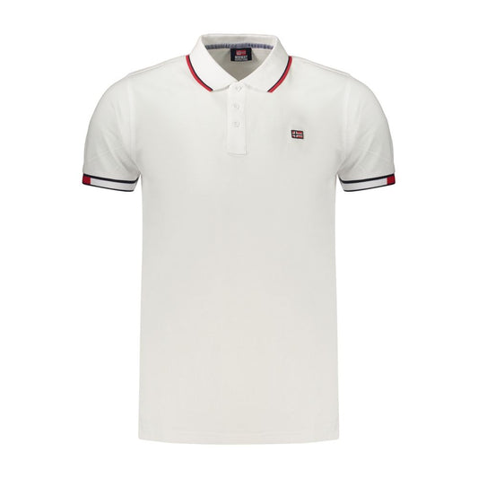 Polo Shirt Homme en Coton Blanc Norway 1963
