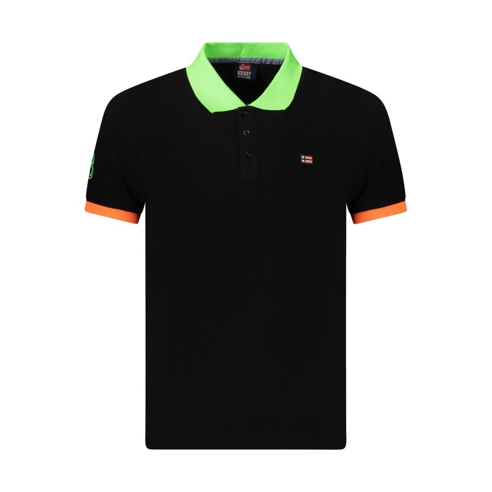 Norway 1963 Black Cotton Men's Polo Shirt - Stylish & Sporty
