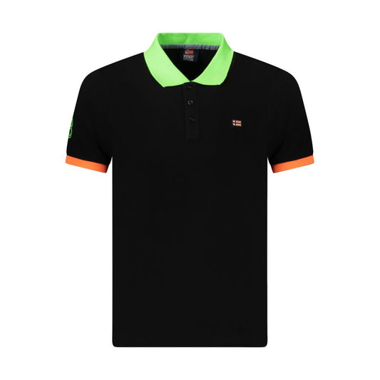 Norway 1963 Black Cotton Men's Polo Shirt - Stylish & Sporty