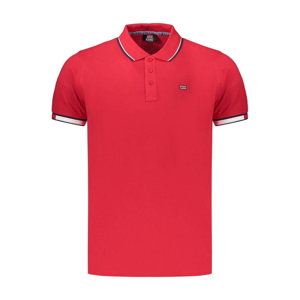 Norway 1963 Rosso Polo en Coton pour Hommes