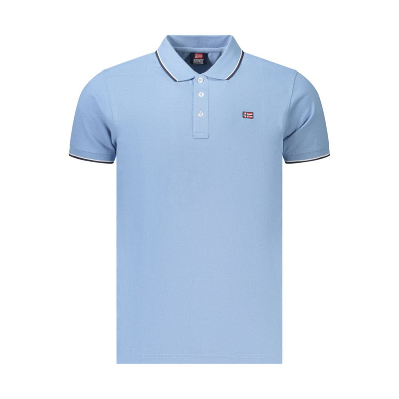 Norway 1963 Azzurro Polo en Coton pour Hommes