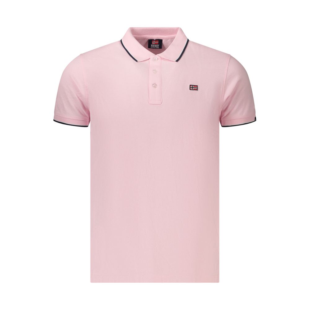 Polo Rosa en Coton pour Hommes - Norway 1963