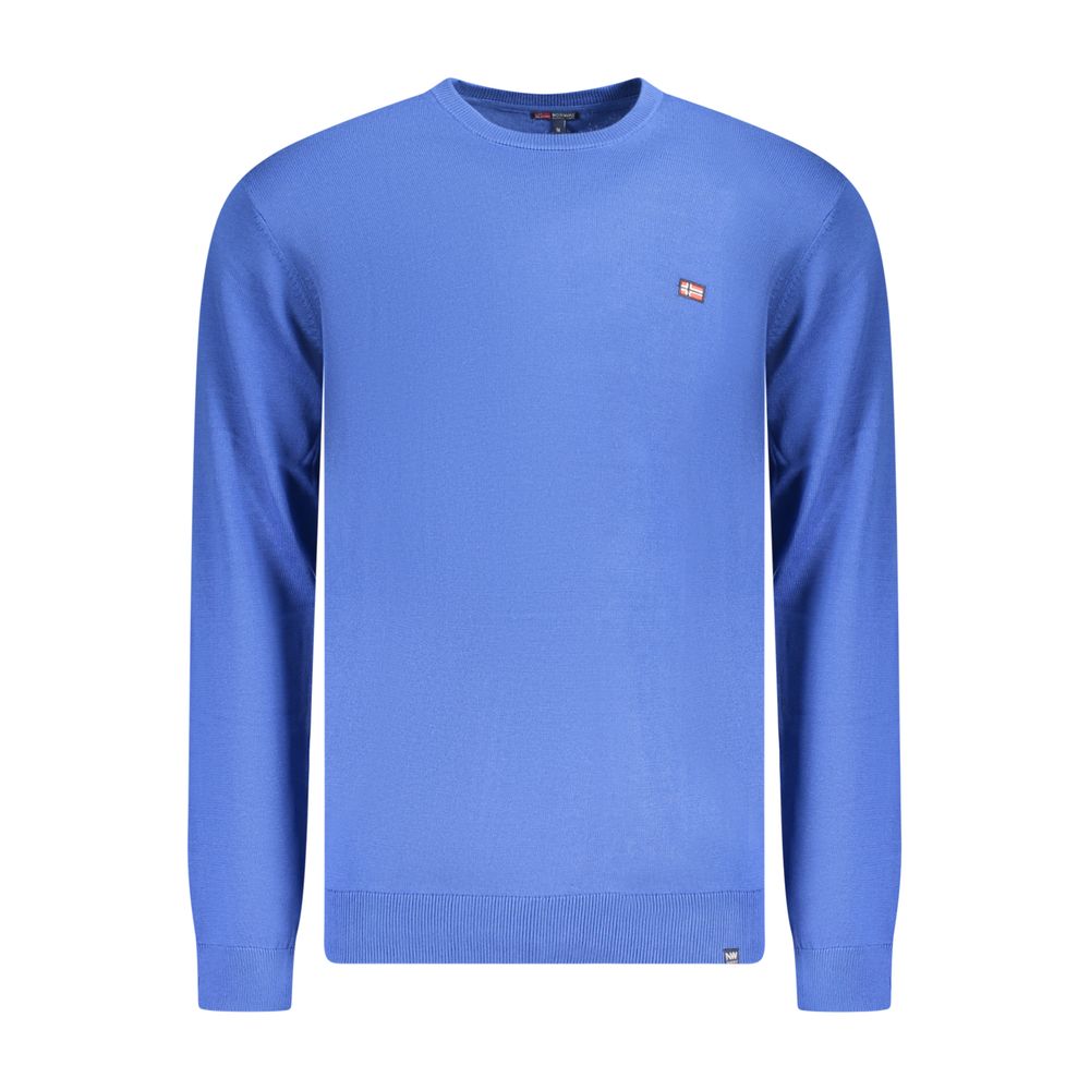Norway 1963 Blue Cotton Men's Sweater - Stylish Comfort