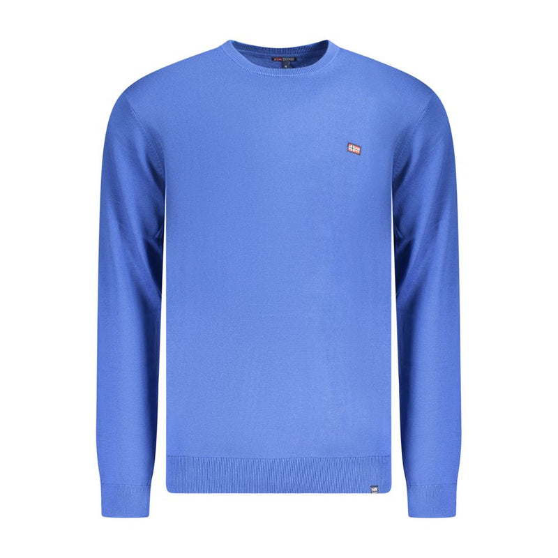 Norway 1963 Blue Cotton Men's Sweater - Stylish Comfort