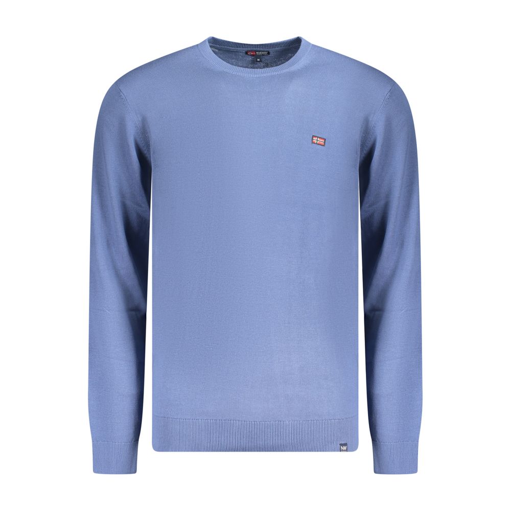 Norway 1963 Blue Cotton Men's Long-Sleeve Shirt