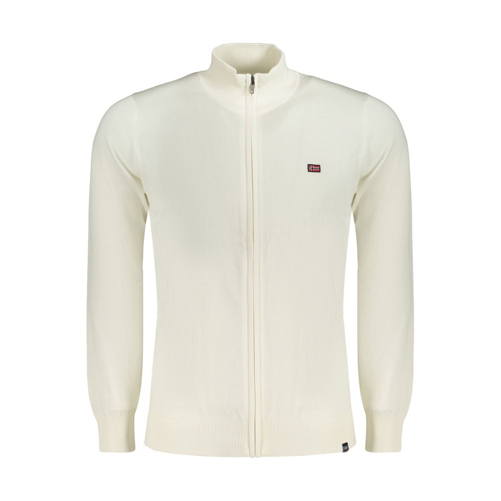 Norway 1963 White Cotton Men's Sweater - Stylish Cardigan