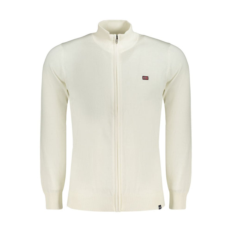 Norway 1963 White Cotton Men's Sweater - Stylish Cardigan