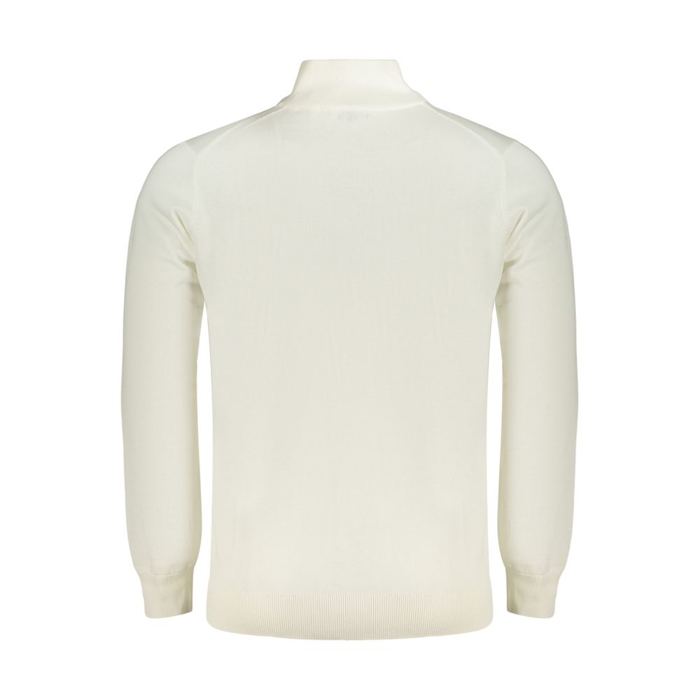 Norway 1963 White Cotton Men's Sweater - Stylish Cardigan