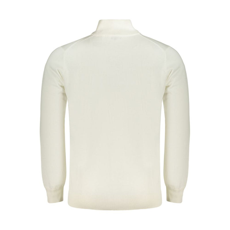 Norway 1963 White Cotton Men's Sweater - Stylish Cardigan