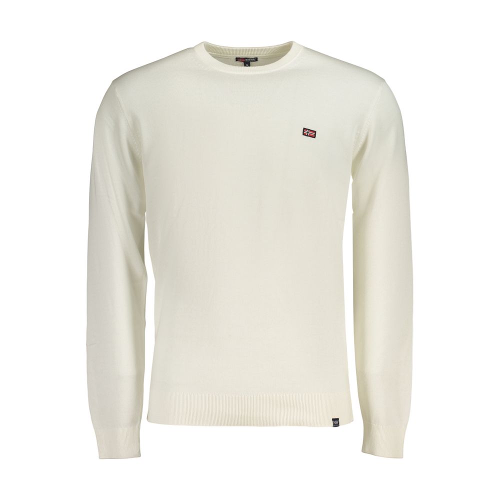 Norway 1963 Bianco Cotton Men's Maglia - Stylish Long-Sleeve Shirt