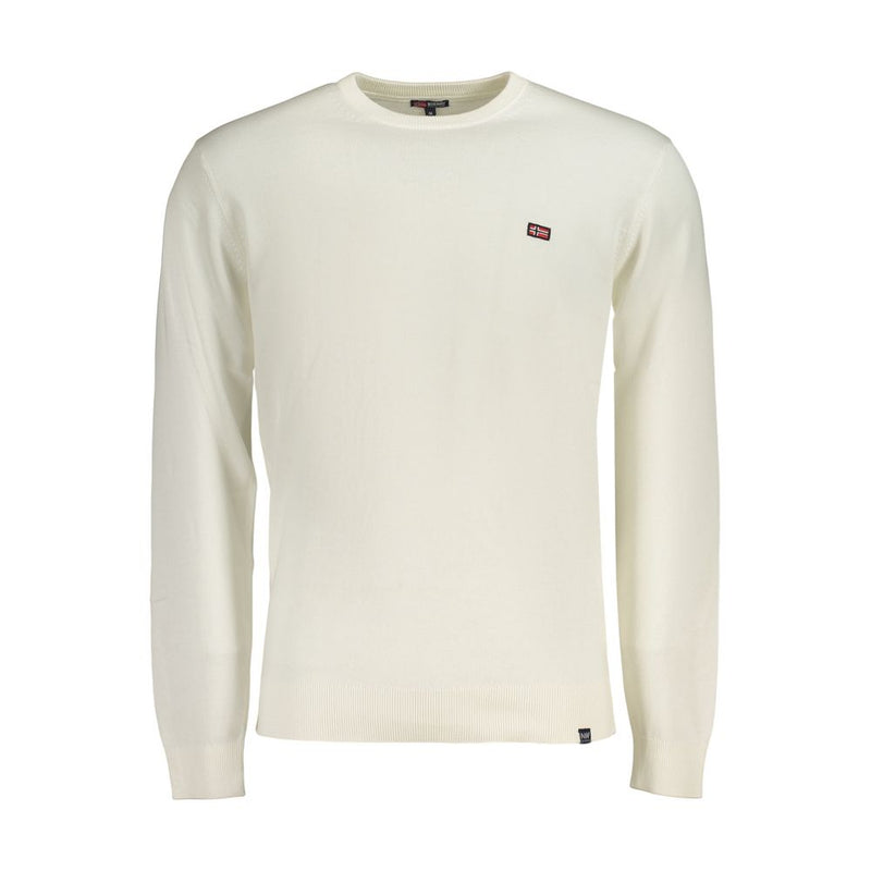 Norway 1963 Bianco Cotton Men's Maglia - Stylish Long-Sleeve Shirt