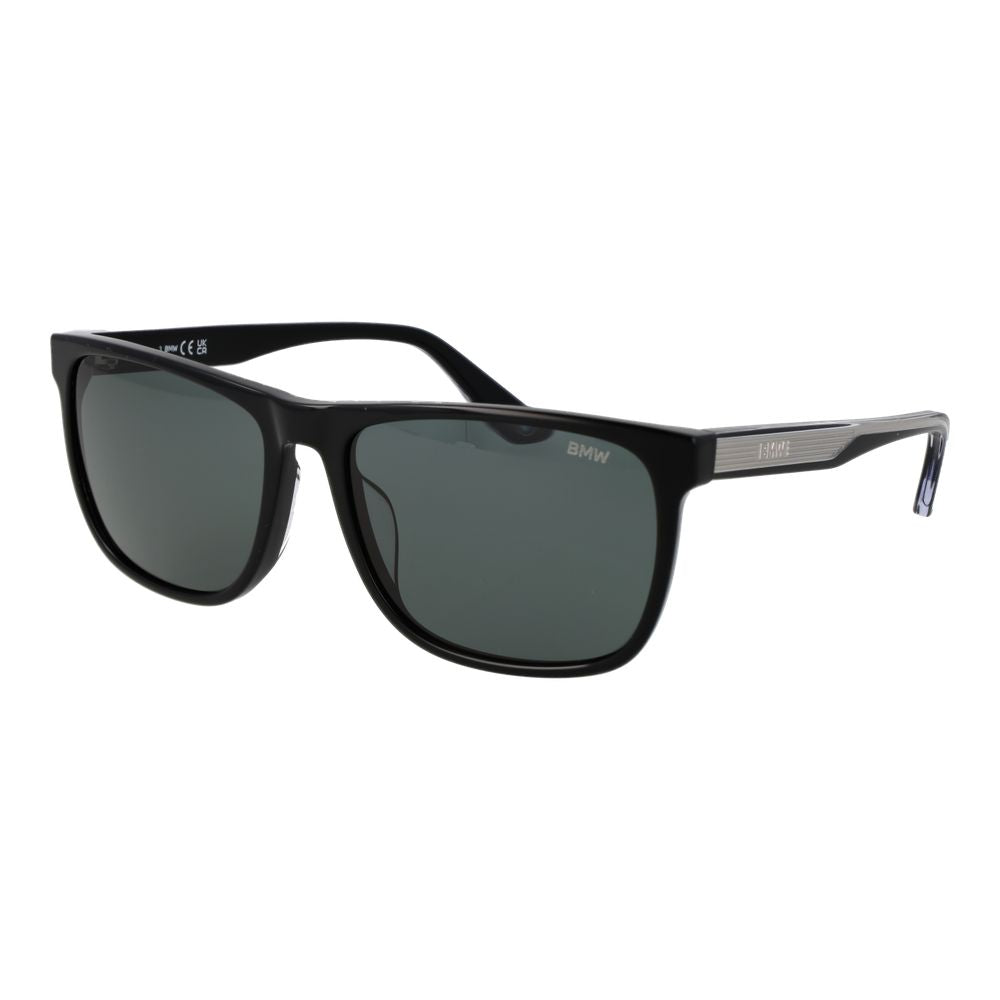 BMW Black Acetate Sunglasses for Men