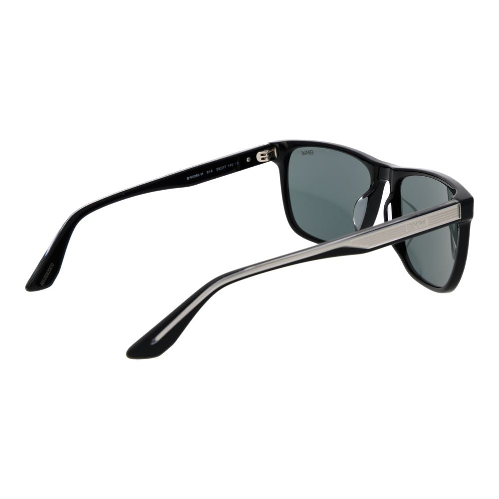 BMW Black Acetate Sunglasses for Men