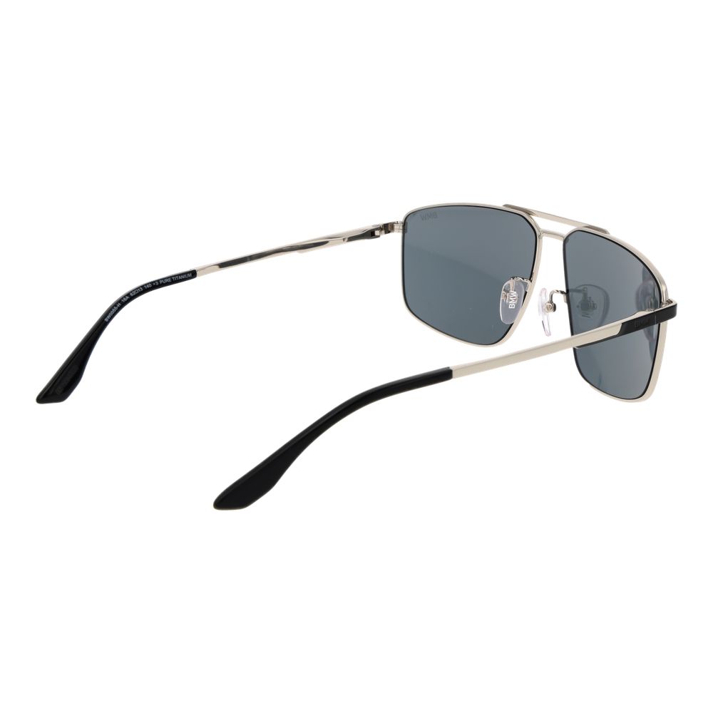 Lunettes de soleil BMW en titane argenté