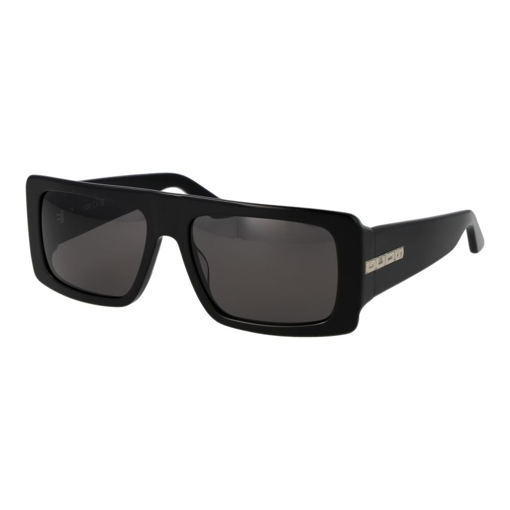 GCDS Black Acetate Sunglasses - Unisex Rectangle Style