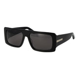 GCDS Black Acetate Sunglasses - Unisex Rectangle Style