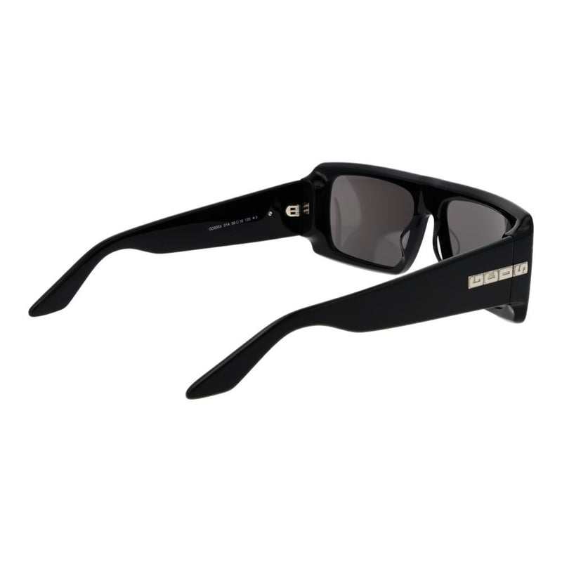 GCDS Black Acetate Sunglasses - Unisex Rectangle Style