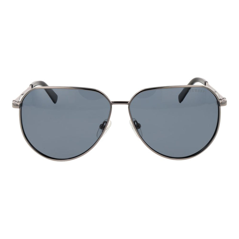 Guess Gray Metal Aviator Sunglasses for Men