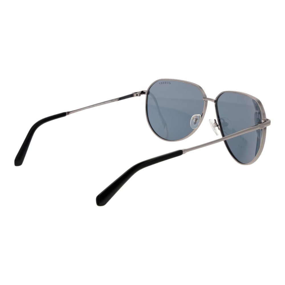Guess Gray Metal Aviator Sunglasses for Men