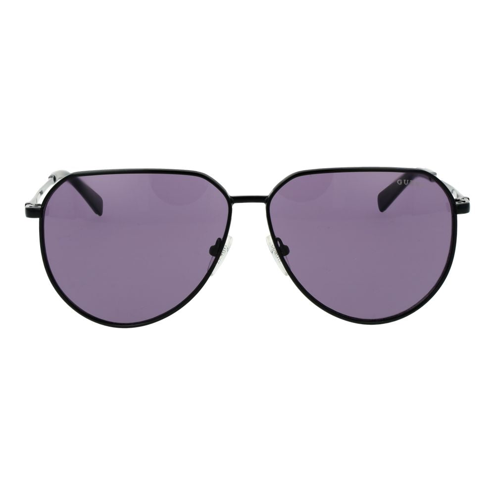 Guess Black Metal Aviator Sunglasses for Men
