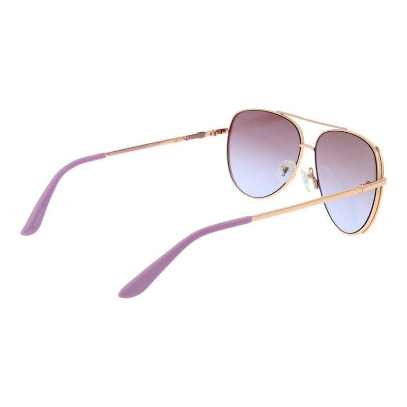 Guess Rose Gold Metal Aviator Sunglasses for Women