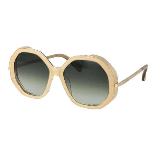 Lunettes de soleil Max Mara en acétate beige