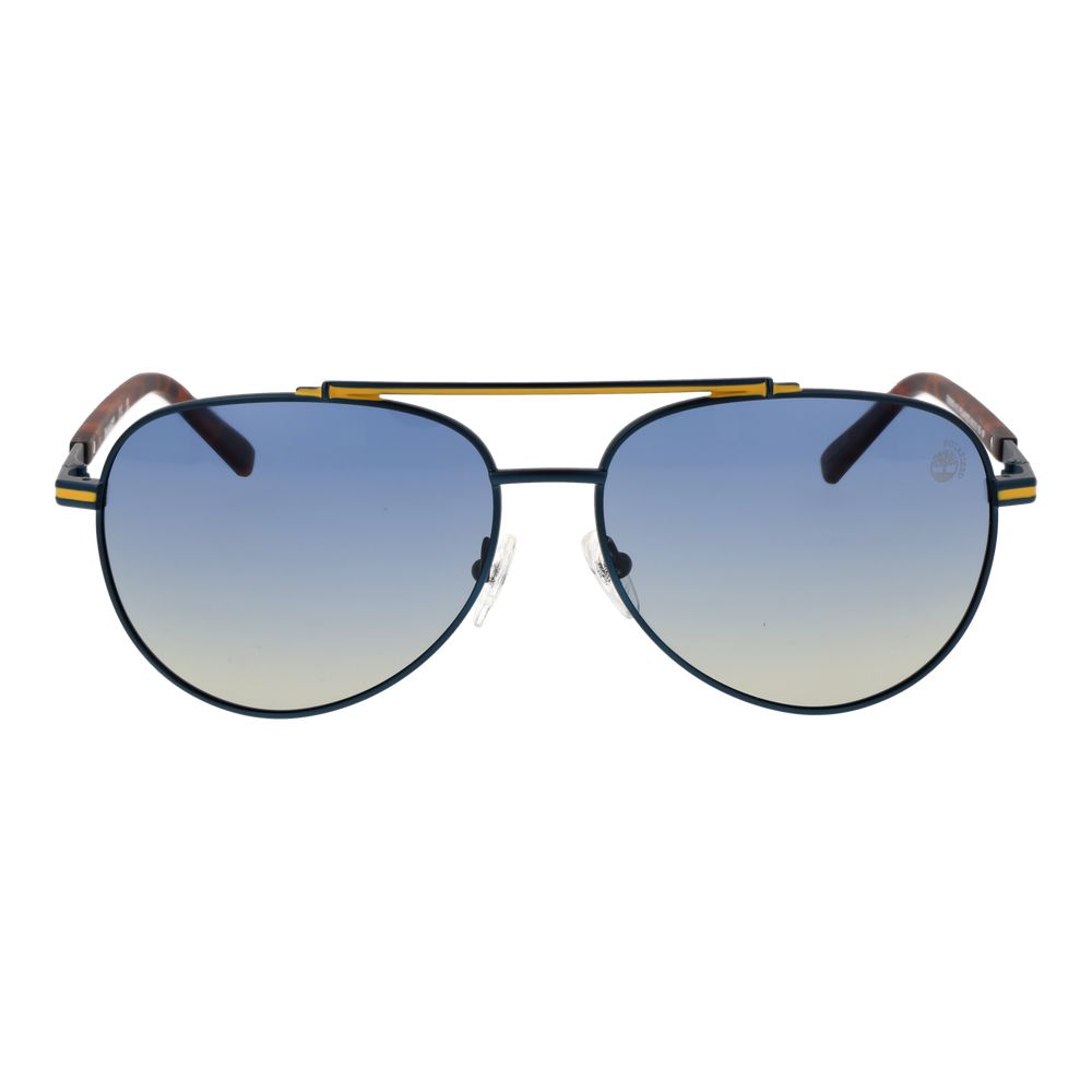 Lunettes de Soleil Aviateur Métalliques Bleues Timberland