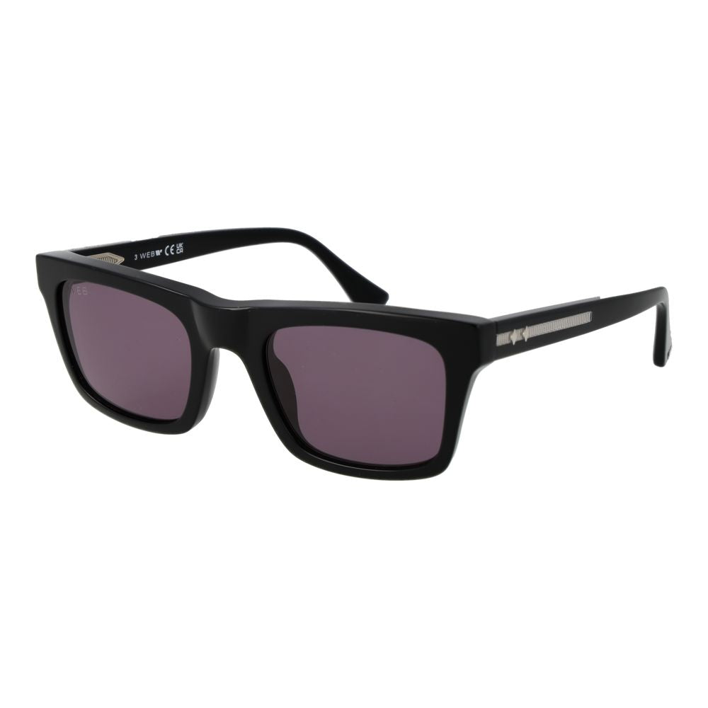 Web Black Acetate Sunglasses for Men