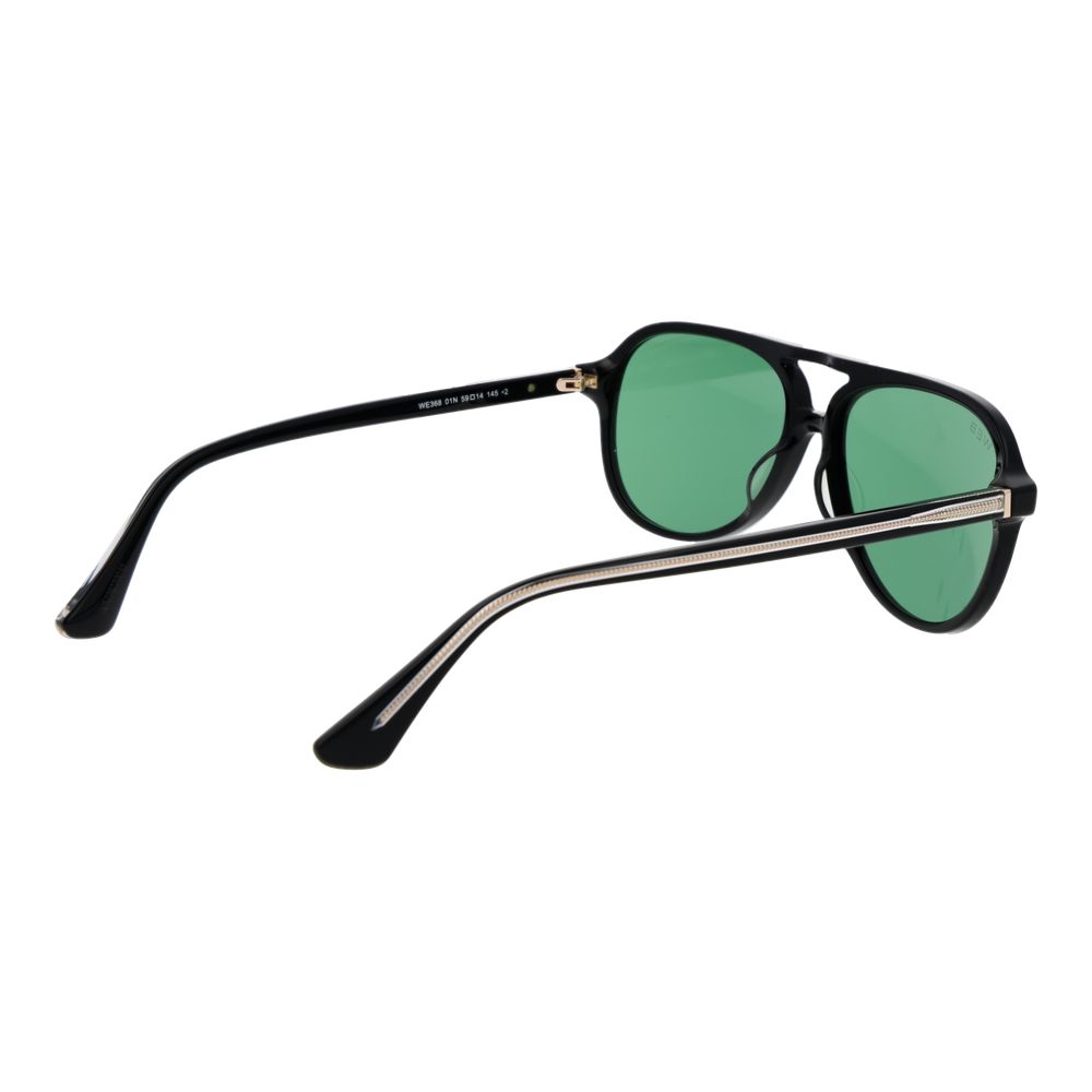 Web Black Acetate Aviator Sunglasses for Men