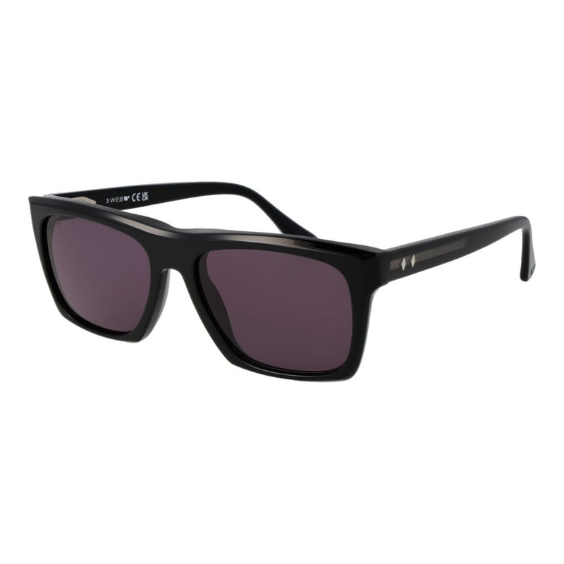 Web Black Acetate Sunglasses for Men