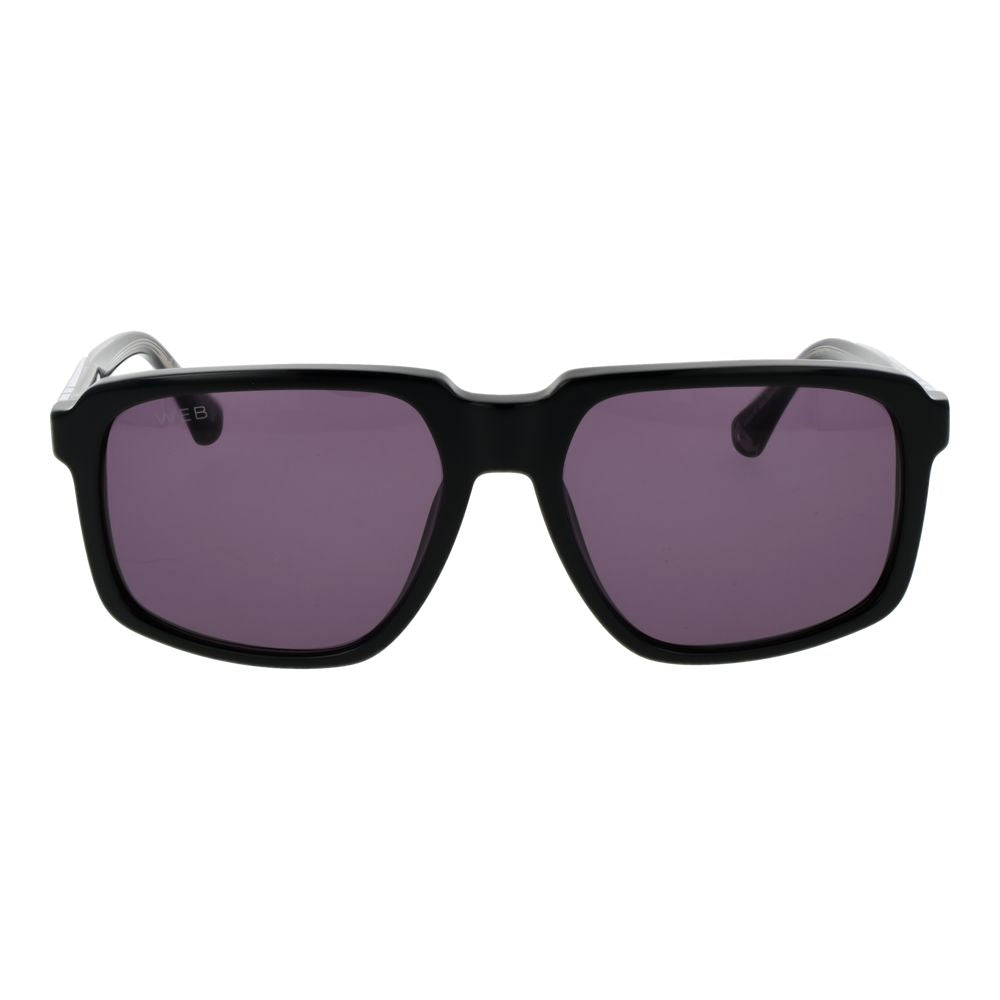 Web Black Acetate Sunglasses for Men