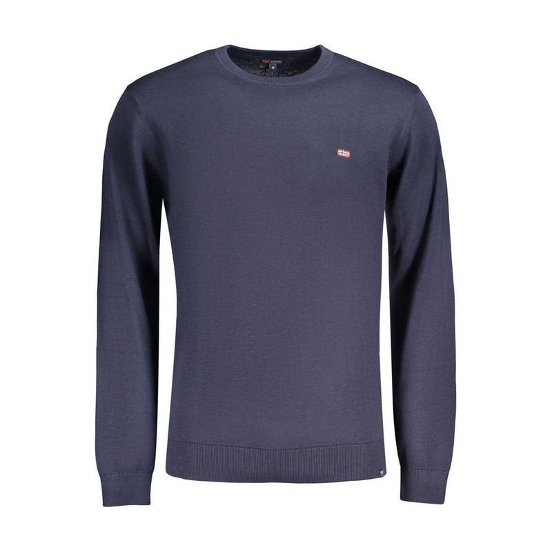 Norway 1963 Blue Cotton Long-Sleeved Men's Sweater